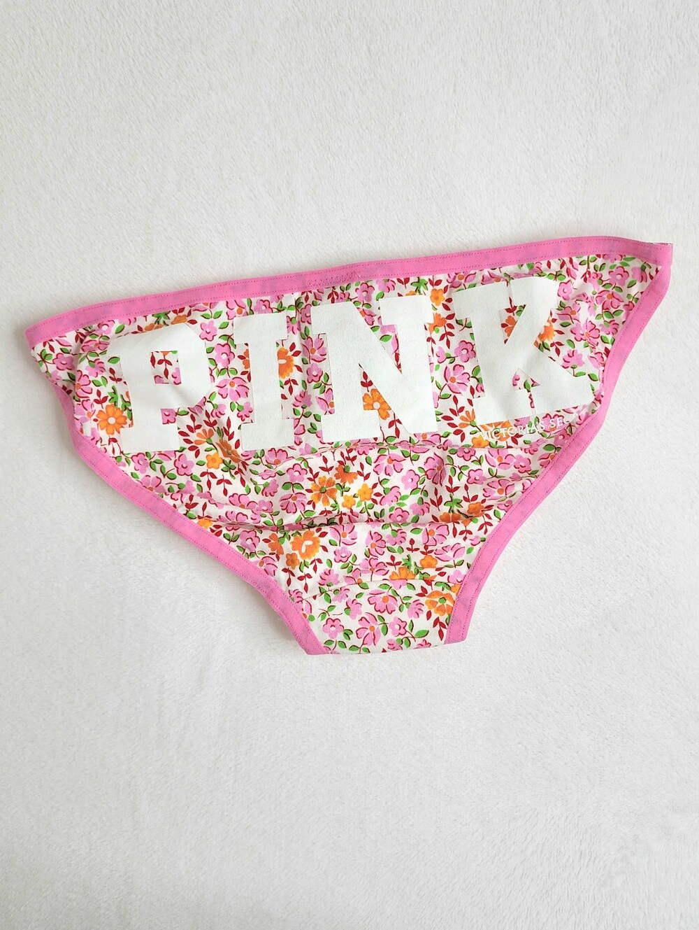 NWT Vtg. Y2K Rare Victoria's Secret PINK Floral Extra Low String Bikini Panty Sm